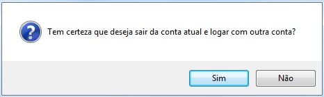 Confirmacao de troca de conta
