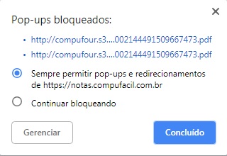 Permitir pop-ups do site