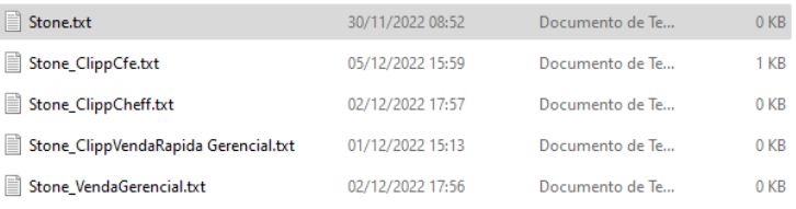 Arquivo de controle de transações