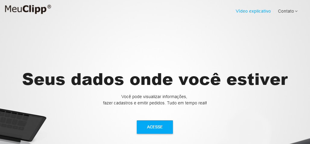 Botão Acesse do MeuClipp