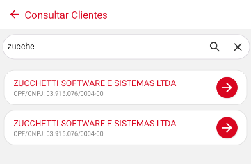 Consulta de clientes