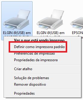 Definir como impressora padrão