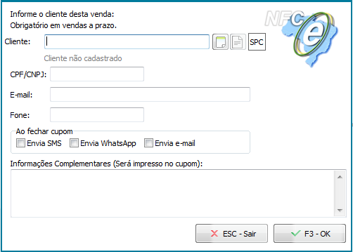 Vincular cliente à venda