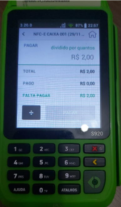 Divisão em mais cartões