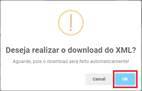 Confirmação de download