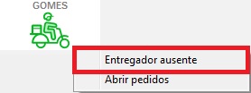 Entregador ausente