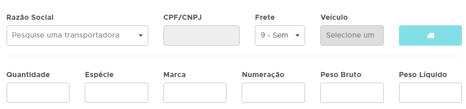 Transportador e volumes
