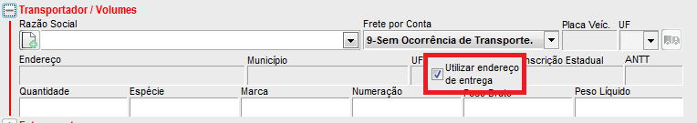 Utilizar Endereço de Entrega
