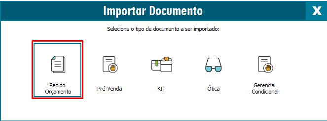 Importar documento no NFC-e/SAT