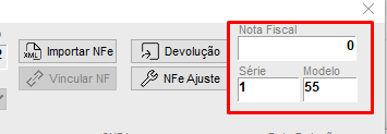 Lançamento da nota de compra