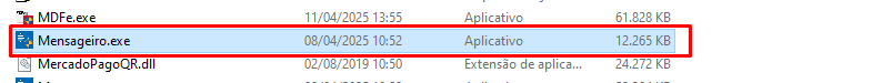 Aplicativo Mensageiro.exe