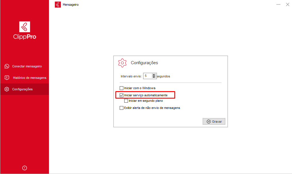 Iniciar serviço automaticamente