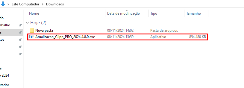 Executar atualização como administrador