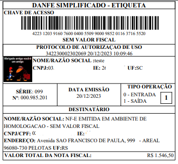 Impressão Simplificada