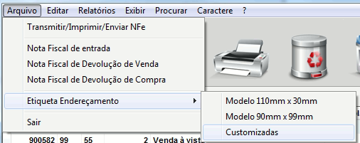 Etiqueta customizada