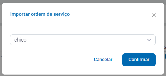 Selecionar OS para NFC-e