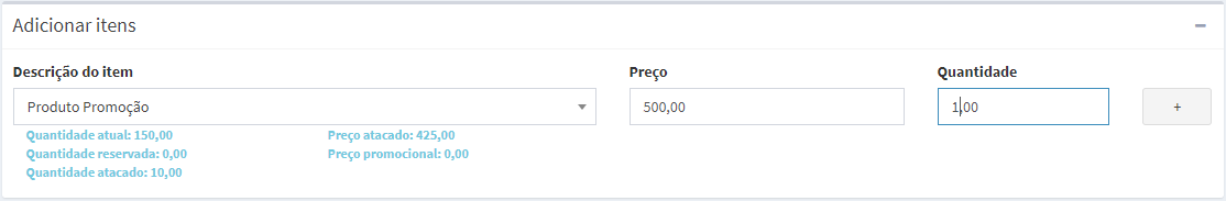Adicionar produto ao pedido