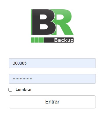 Login do painel BRBackup