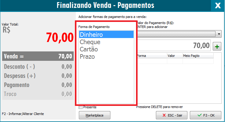 Forma de pagamento no ClippMEI