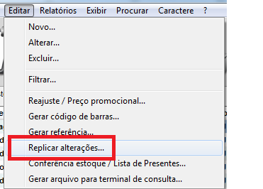 Replicar alterações