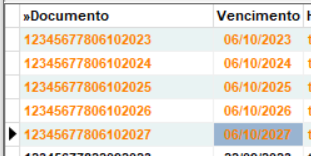 Contas a pagar com prefixo e ano