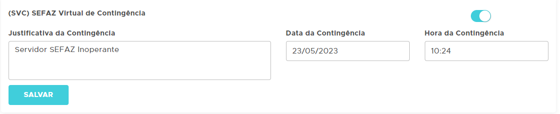 Opcao SVC e campos de contingencia