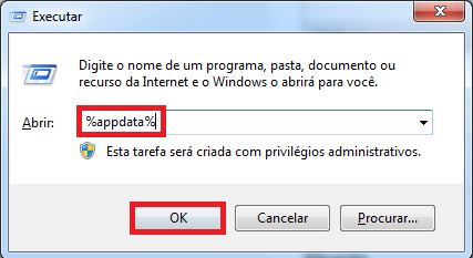 Comando appdata