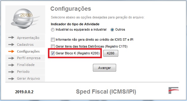 Gerar Bloco K Registro K200