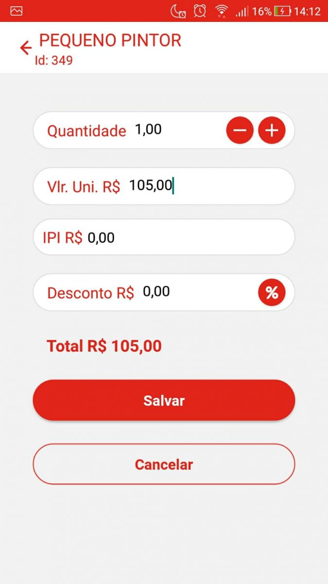 Detalhes do item