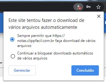 Permitir vários downloads no navegador