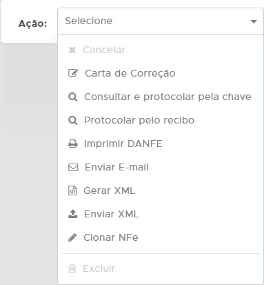 Ações da NF-e