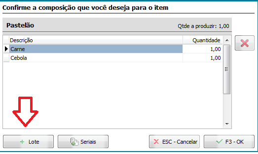 Botão Lote