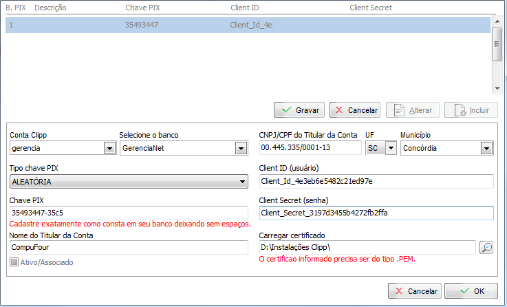 Configuracao PIX Dinamico
