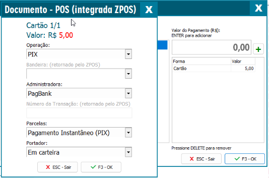Operação PIX PagBank