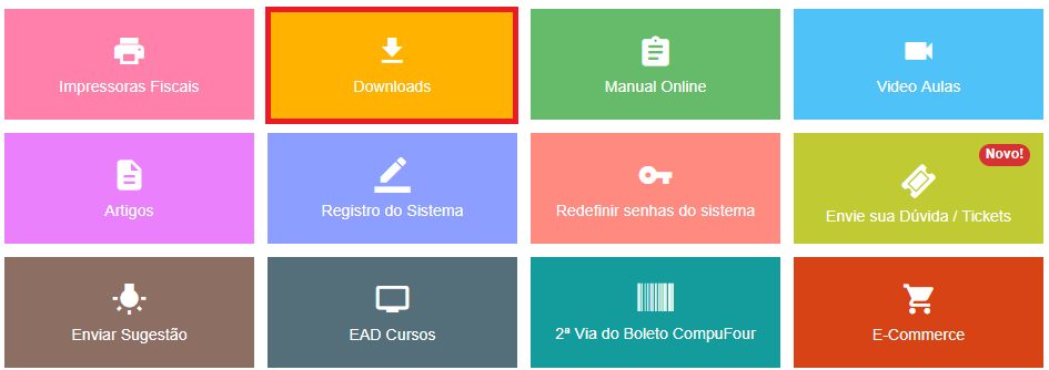 Opção Downloads