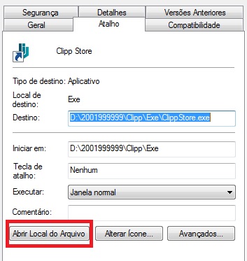 Abrir Local do Arquivo