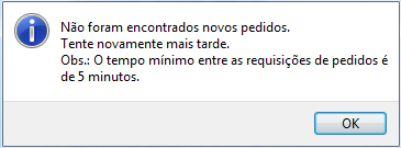 Mensagem de limite de consultas