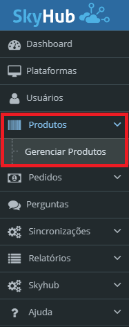 Gerenciar Produtos na SkyHub