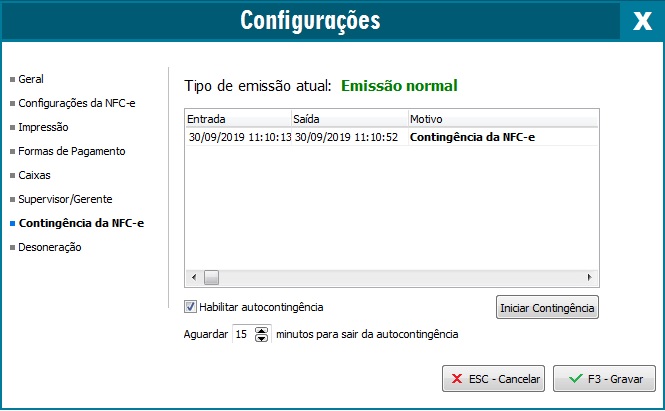 Guia Contingência da NFC-e