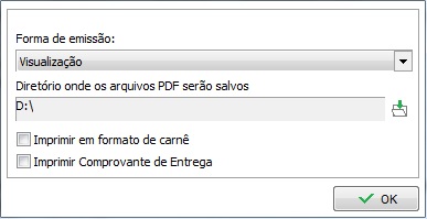 Forma de Emissão e Diretório