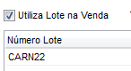 Utilizar Lote na Venda