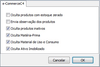 Configurações de itens