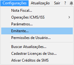 Configurações do Emitente