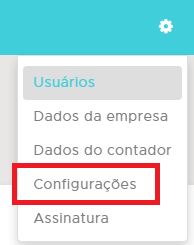 Configurações do módulo