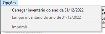 Carregar inventario do ano