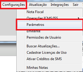 Configurações - Parâmetros