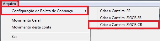 Configuração de boleto