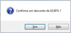 Resultado do desconto em percentual