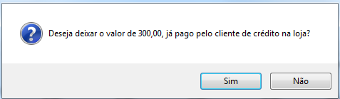 Devolução como crédito