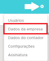 Configurações - Dados da empresa